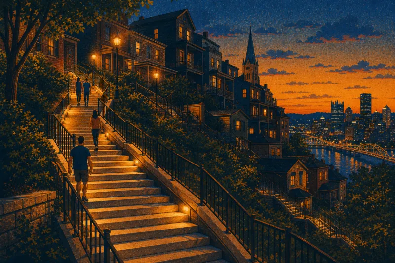 Illustration of 18th Street steps safety & lighting