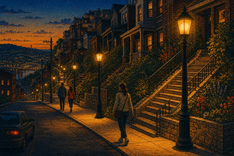 Illustration of Arlington Avenue pedestrian lighting