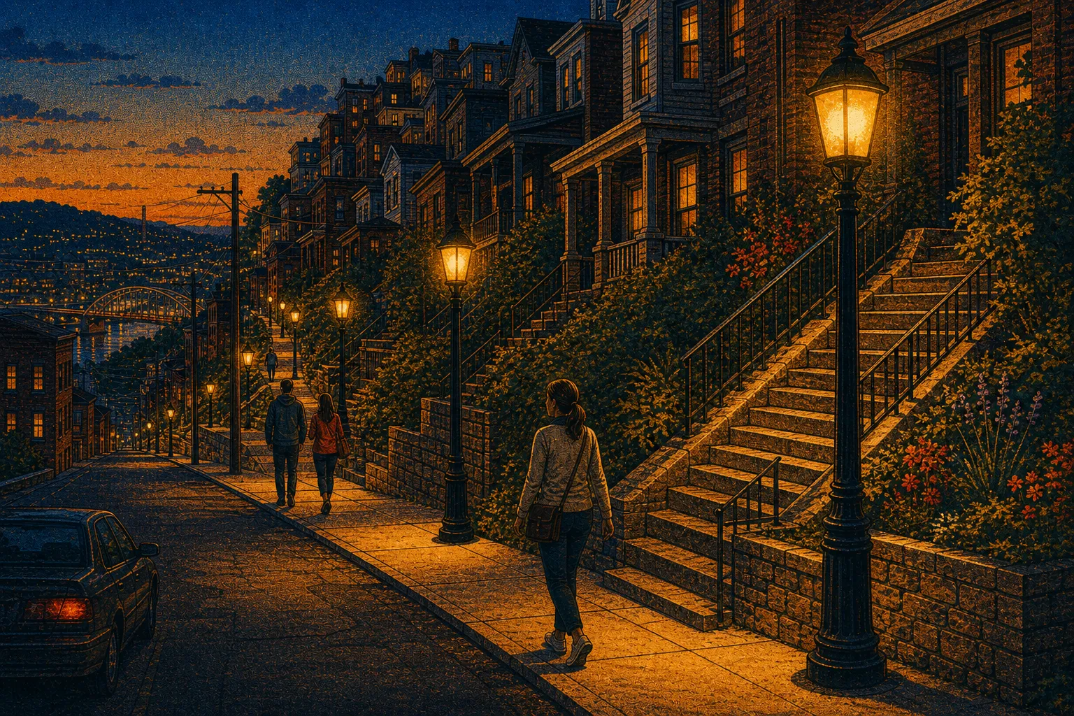 Illustration of Arlington Avenue pedestrian lighting