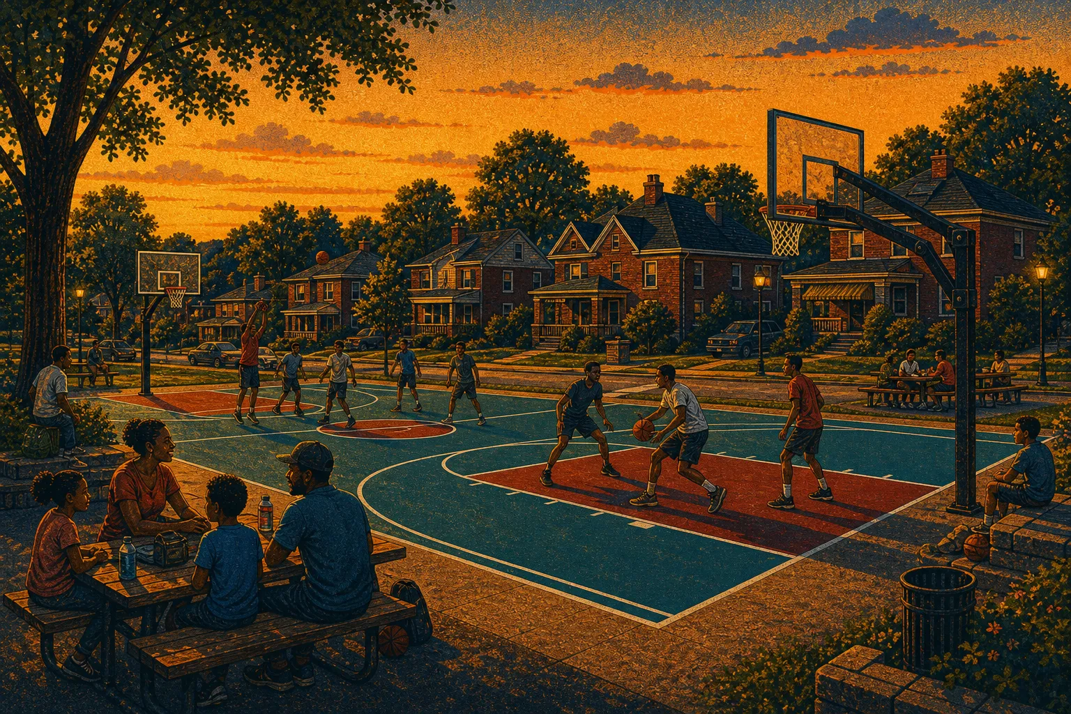 Illustration of Brookline / Overbrook court resurfacing