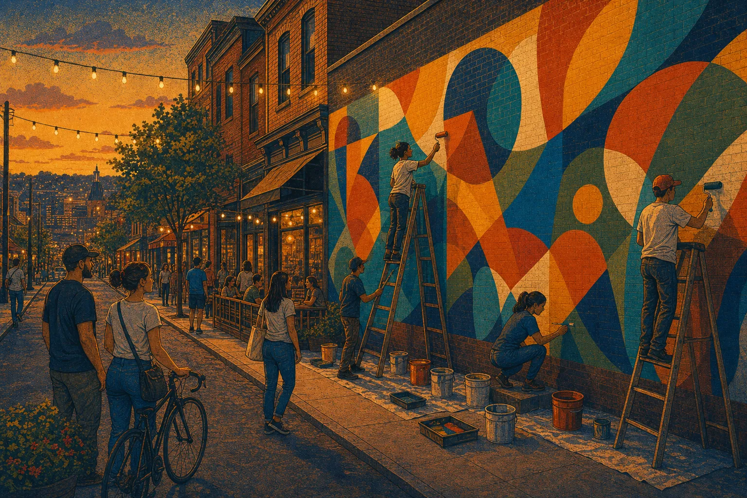 Illustration of Butler Street corridor mural