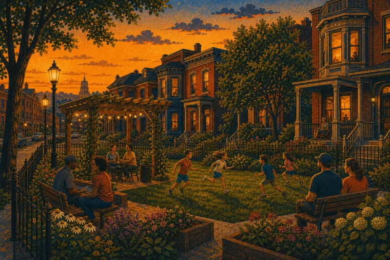 Illustration of Columbus Avenue pocket park