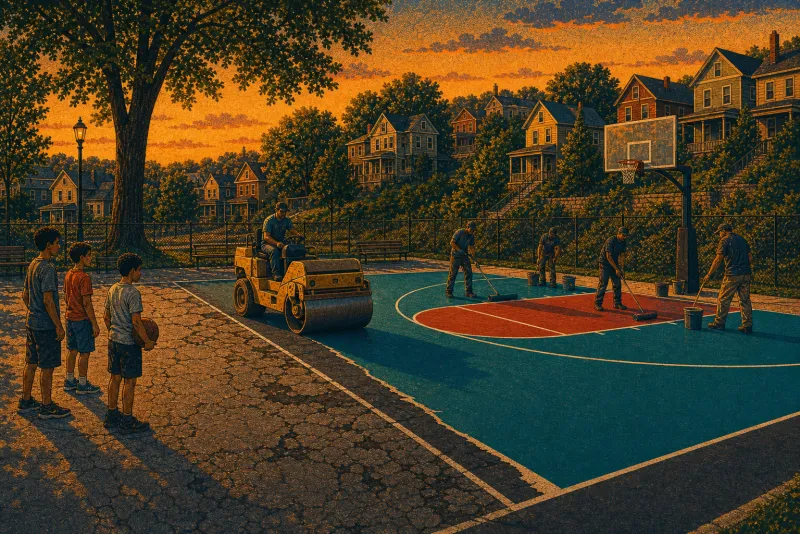 Illustration of Crafton Heights court resurfacing