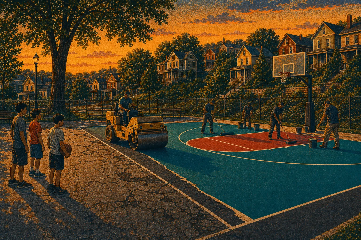Illustration of Crafton Heights court resurfacing