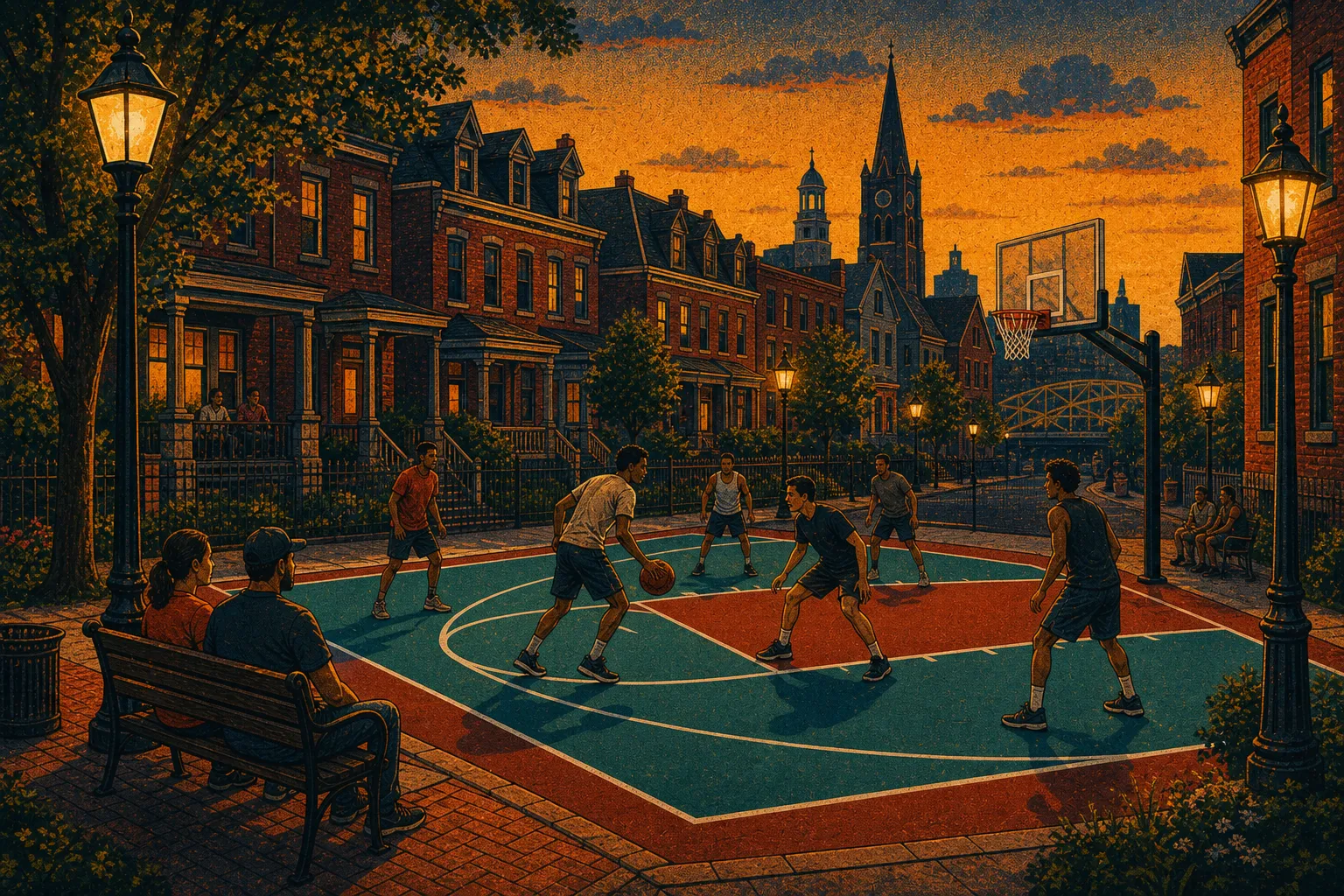 Illustration of Deutschtown court resurfacing