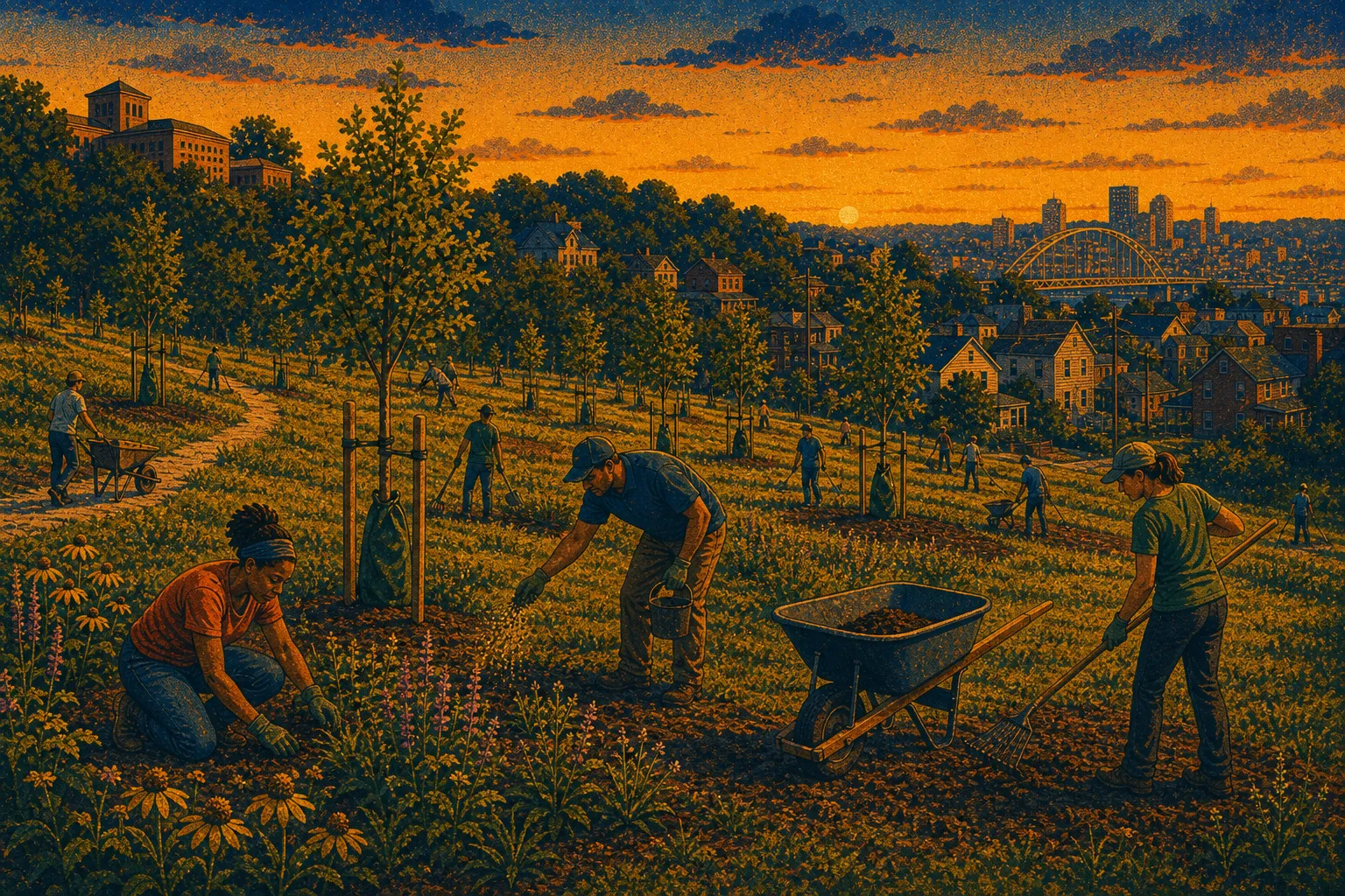 Illustration of Fairywood / Ridgemont green-space restoration