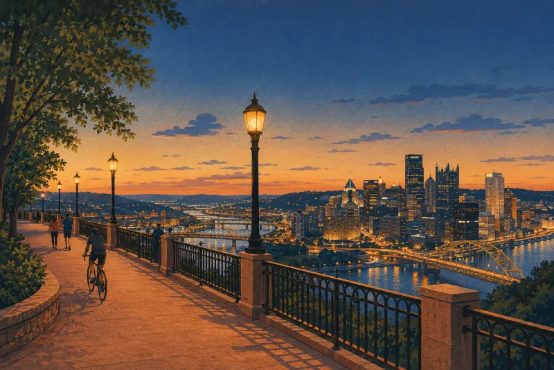 Illustration of Grandview Avenue overlook lighting