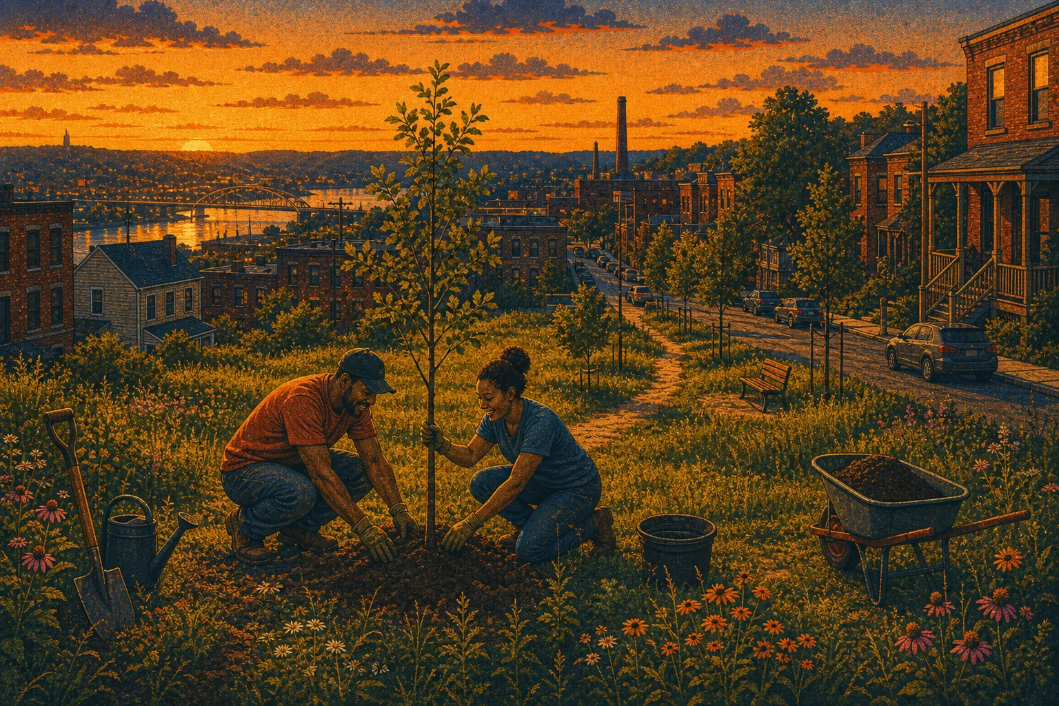 Illustration of Hazelwood Avenue lot greening