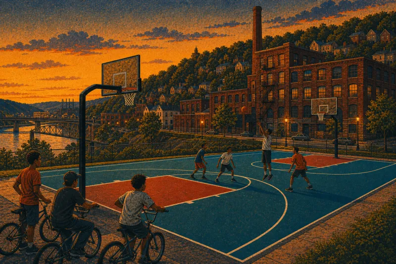 Illustration of Hazelwood court resurfacing