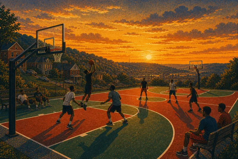 Illustration of Knoxville court resurfacing