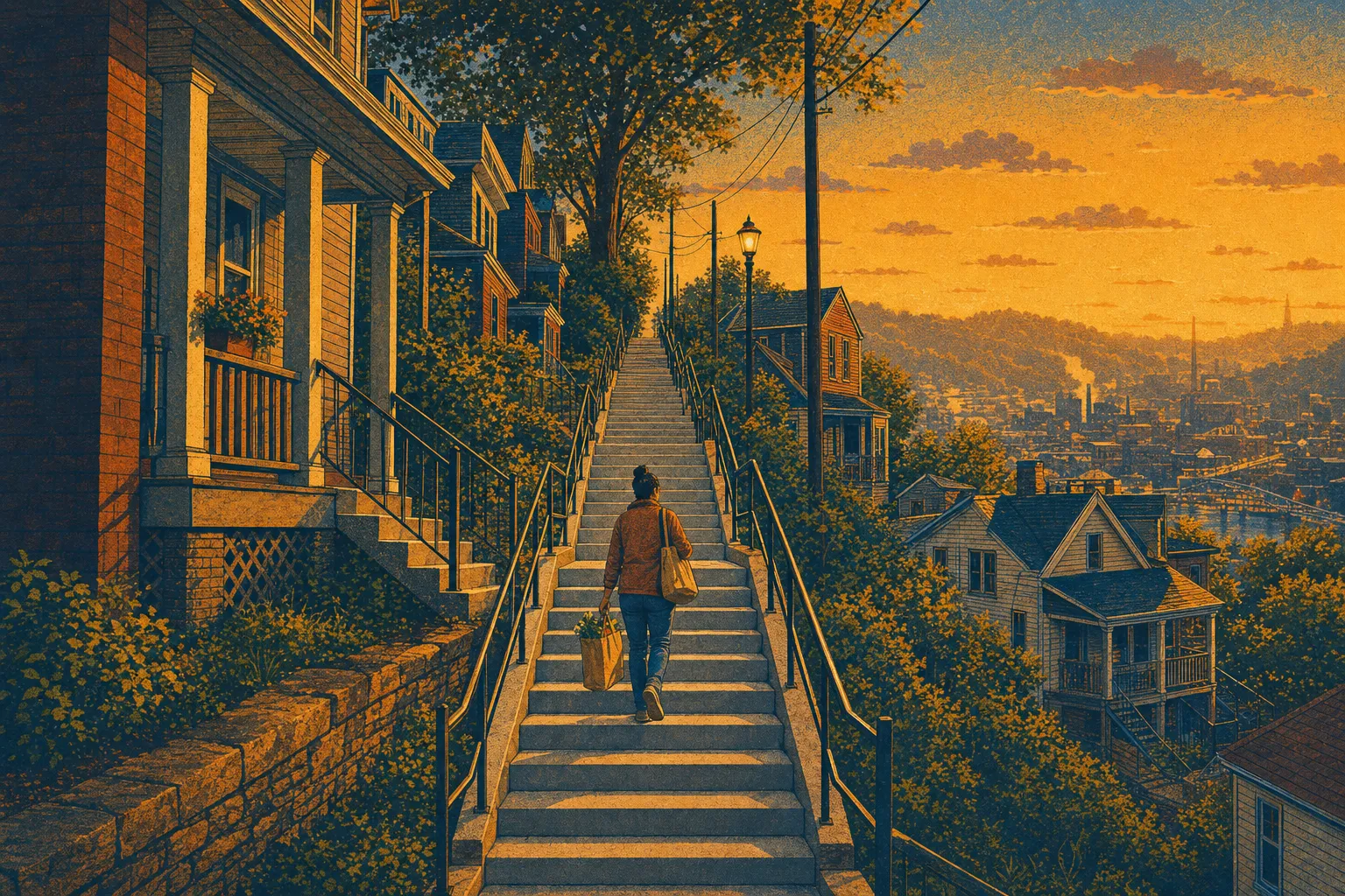 Illustration of McCandless Avenue steps repair