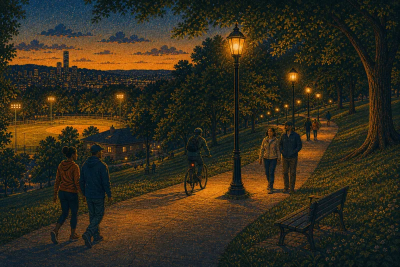 Illustration of McKinley Park pathway lighting