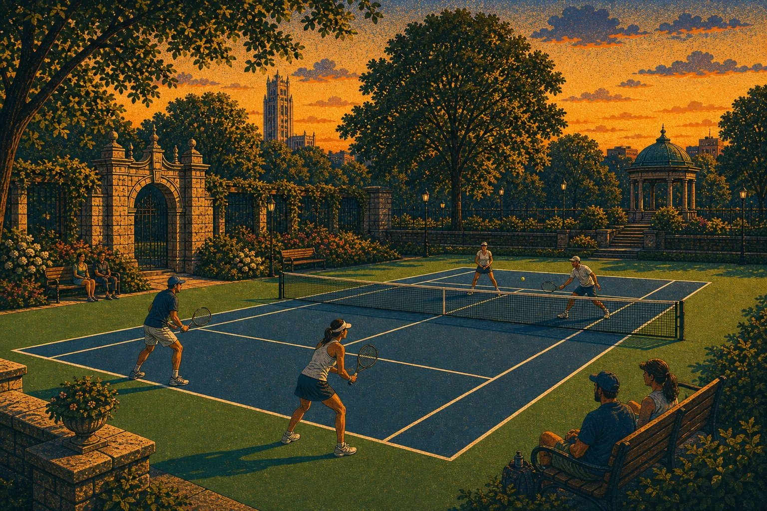 Illustration of Mellon Park court resurfacing