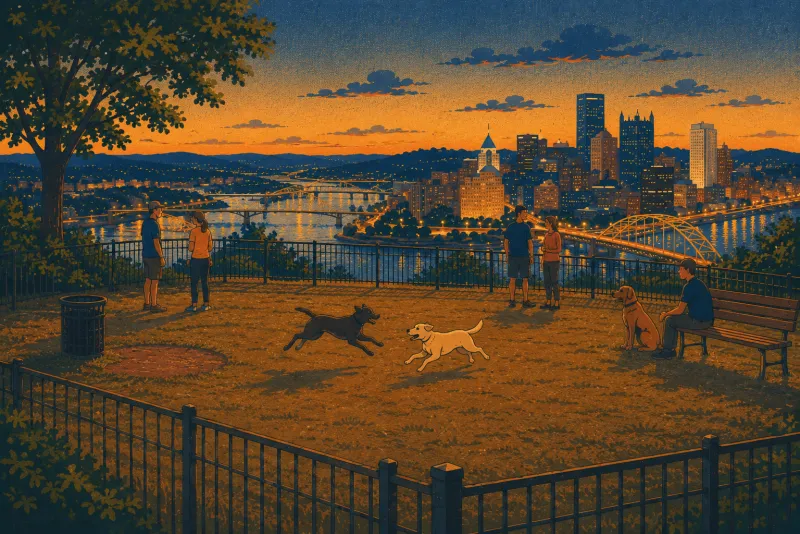 Illustration of Mount Washington dog run