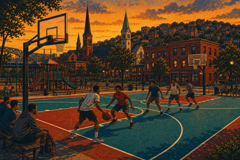 Illustration of Ormsby Park court resurfacing