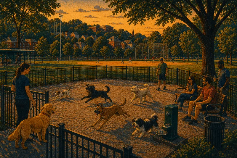 Illustration of Phillips Park small dog run