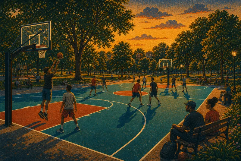 Illustration of Sheraden Park court resurfacing
