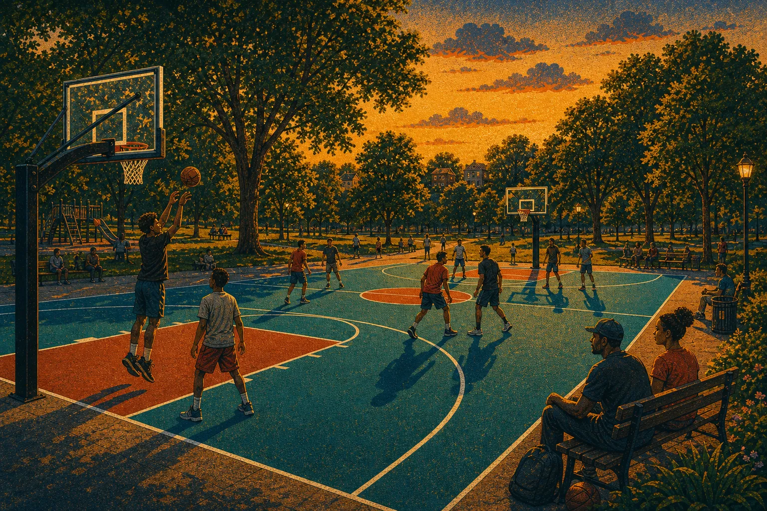 Illustration of Sheraden Park court resurfacing