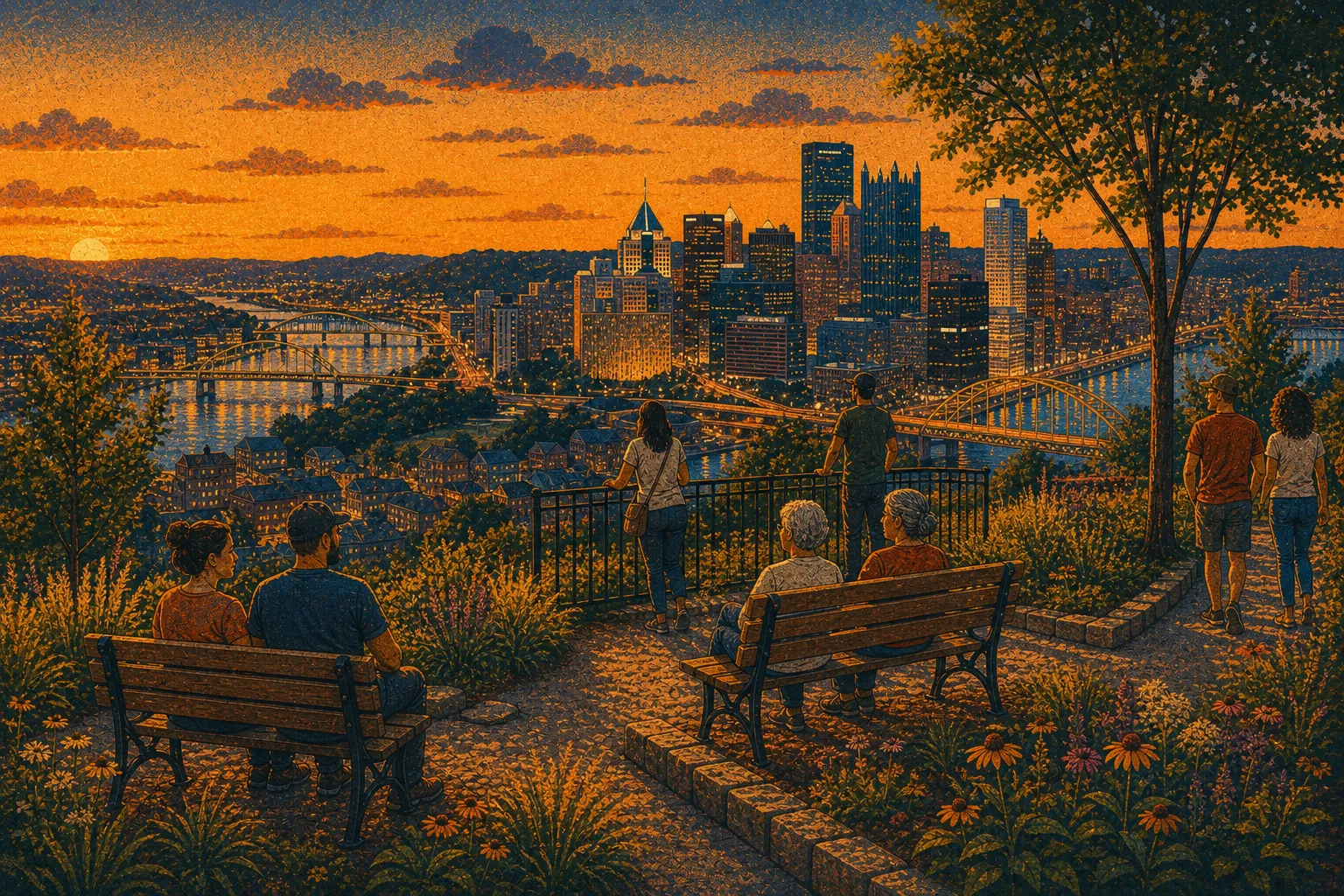 Illustration of Spring Hill overlook greening