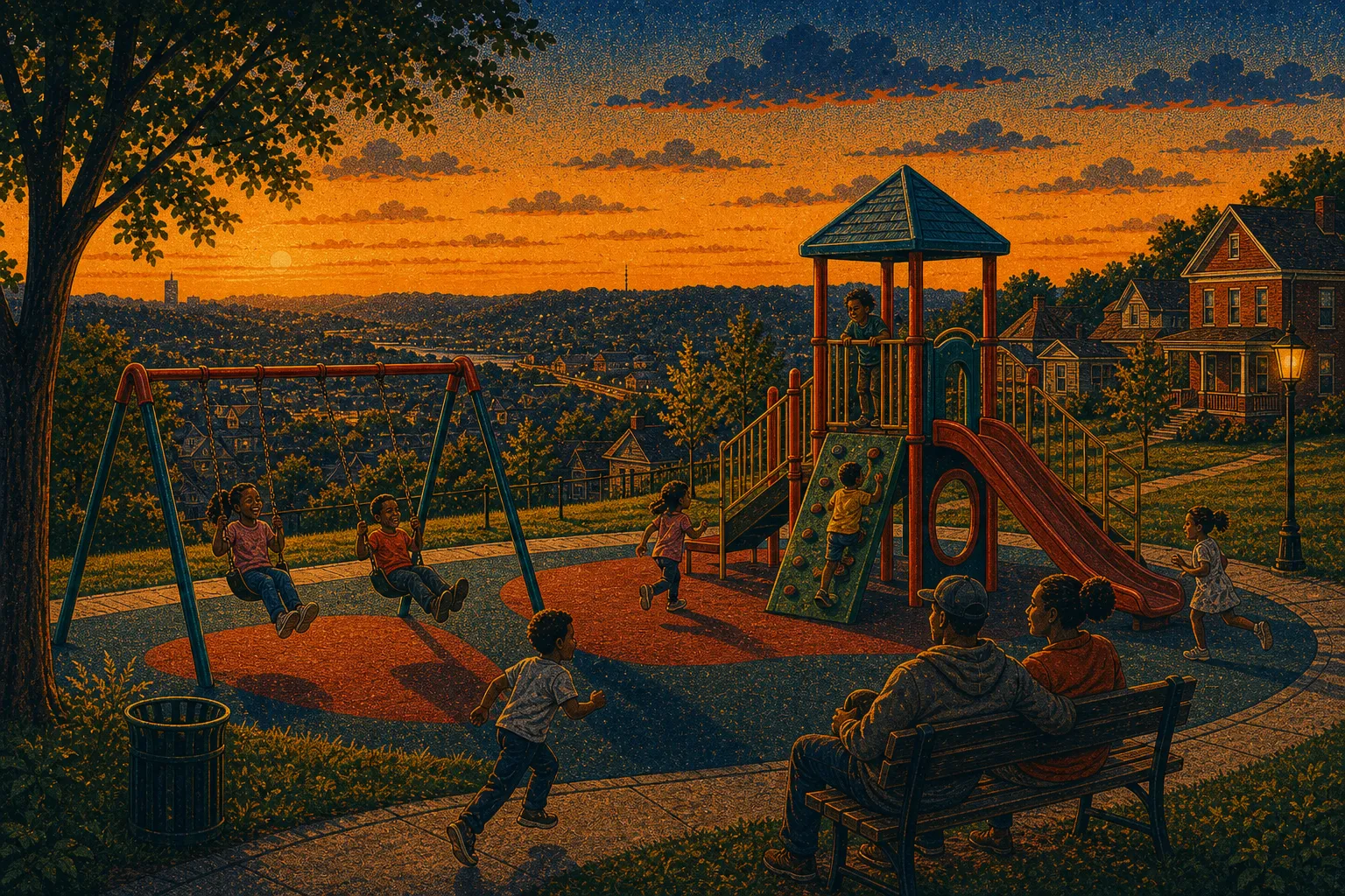 Illustration of St. Clair play-area equipment