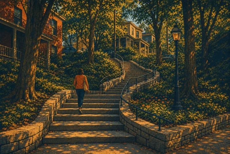Illustration of Swisshelm Park steps repair