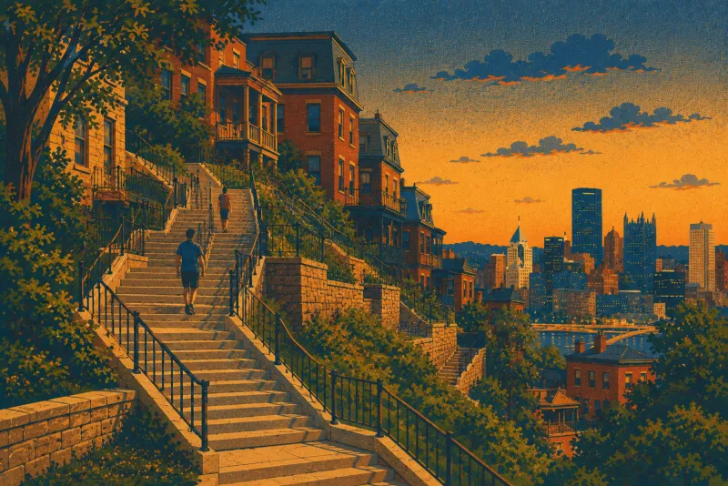Illustration of Tustin Street stairway safety upgrade