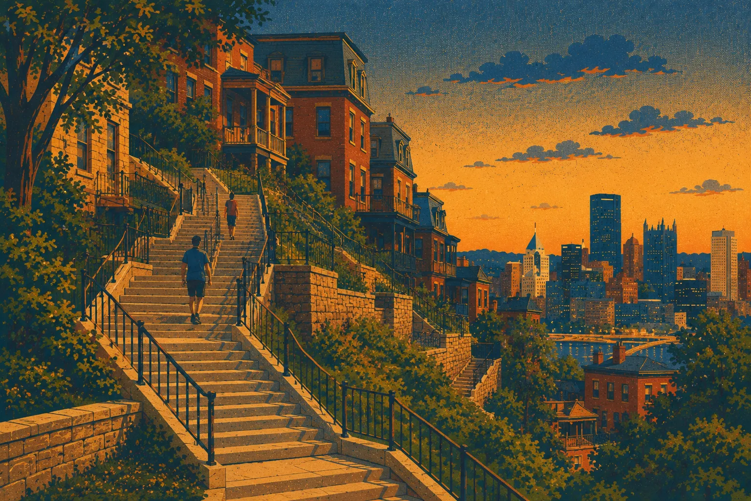 Illustration of Tustin Street stairway safety upgrade