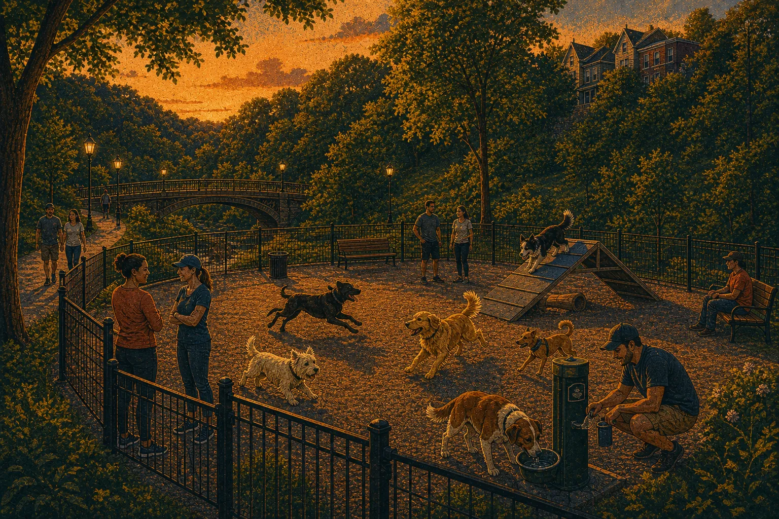 Illustration of West End dog run