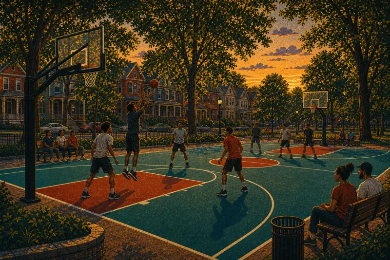 Illustration of Westinghouse Park court resurfacing